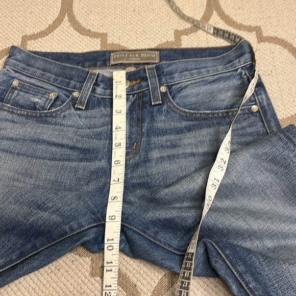 Point Sur Denim straight leg distressed raw hem Jeans - Picture 10 of 17